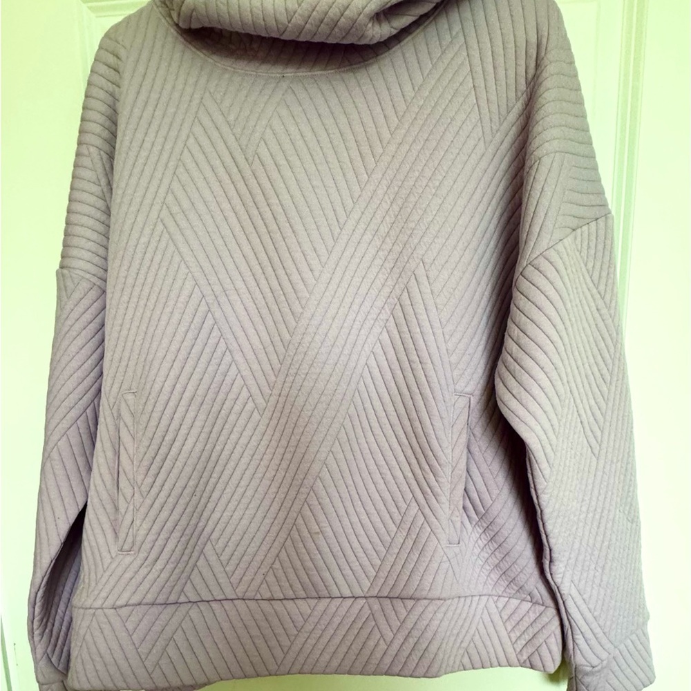 Light purple cow neck hoodie